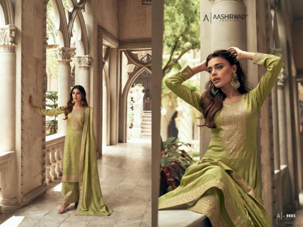 Aashirwad Gulkand Zeeya Designer Silk Exclusive Salwar Suit